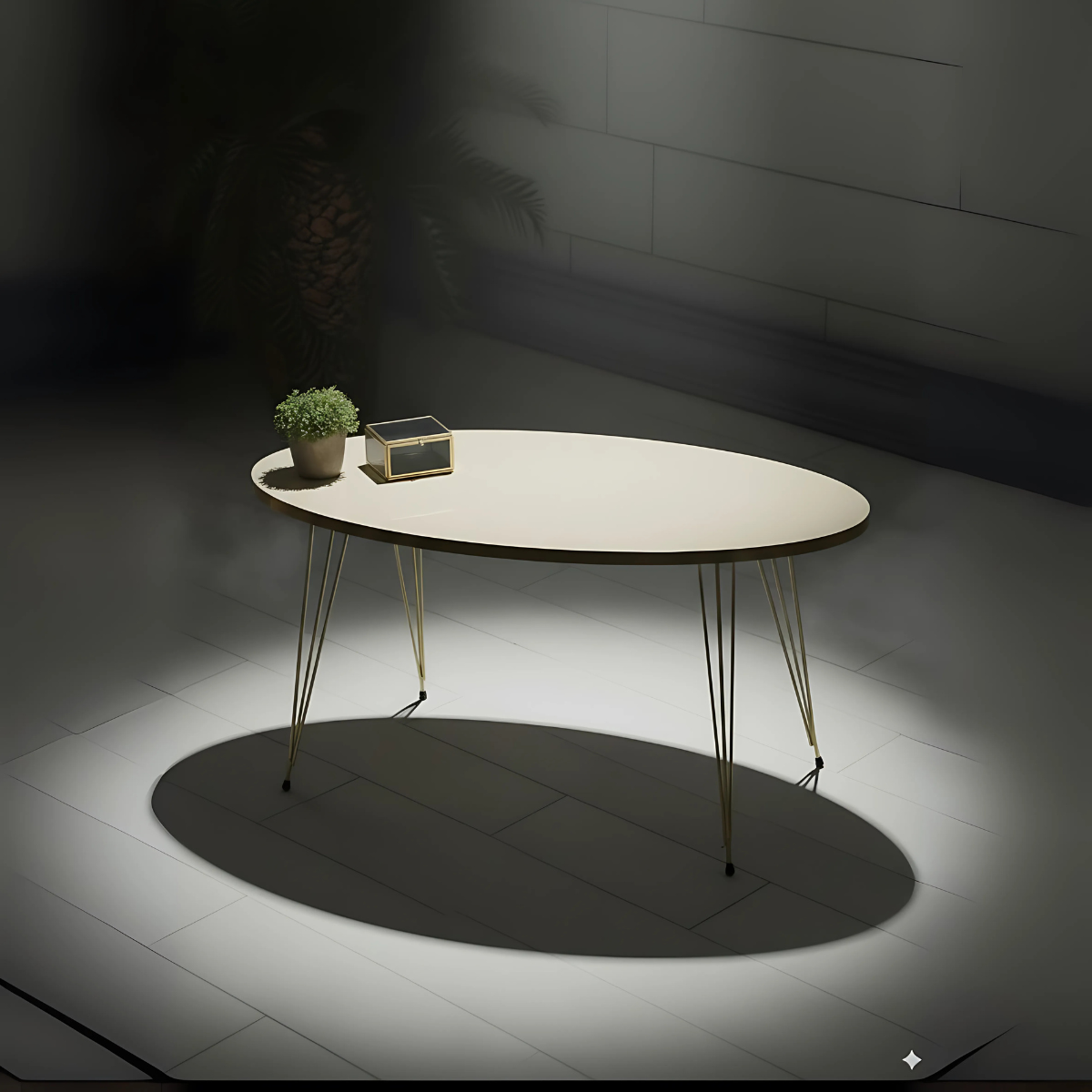 Modern High Gloss Coffee Table Ellipse White/Black Center table / Coffee Table