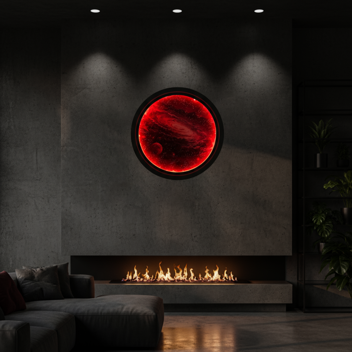Premium Multi-Color LED Wall Frame โ Galaxy Style Design with Remote & 220V Charger (18x18 Inches)