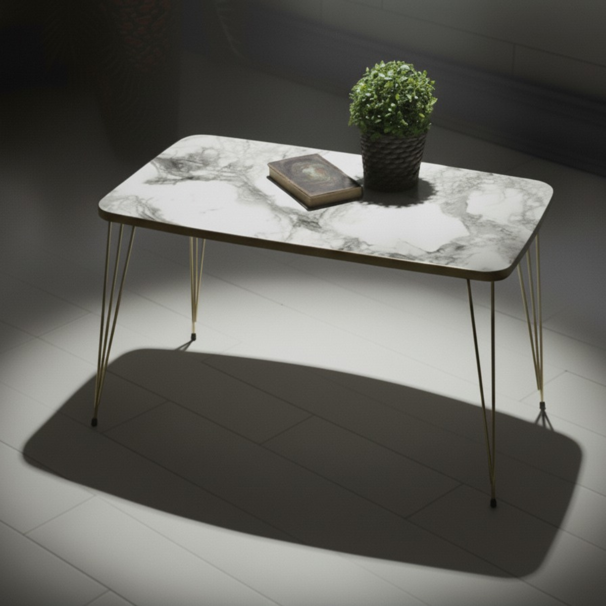 Modern High Gloss Coffee Table Goldy White/Black Center table / Coffee Table