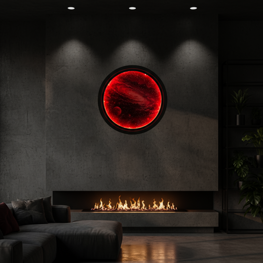 Premium Multi-Color LED Wall Frame – Galaxy Style Design with Remote & 220V Charger (18x18 Inches)