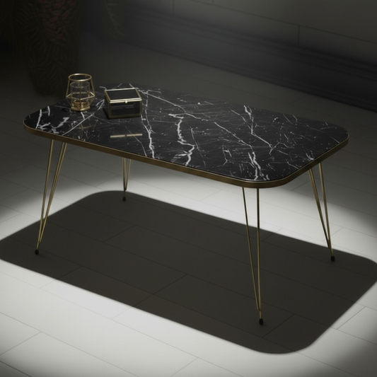 Modern High Gloss Coffee Table Goldy White/Black Center table / Coffee Table