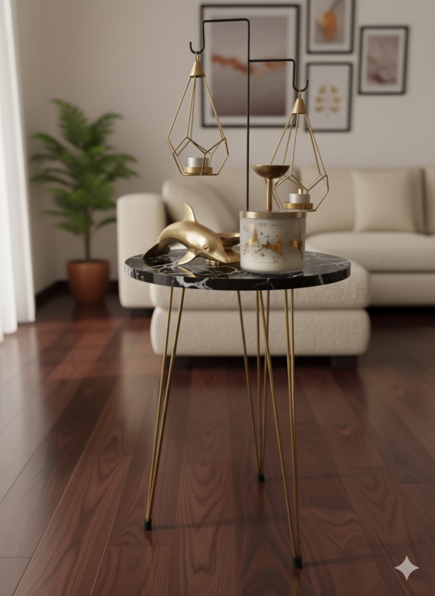Modern High Gloss Round Shape Coffee Table Set of 3 OR 1 PC White/Black Side table / Coffee Table